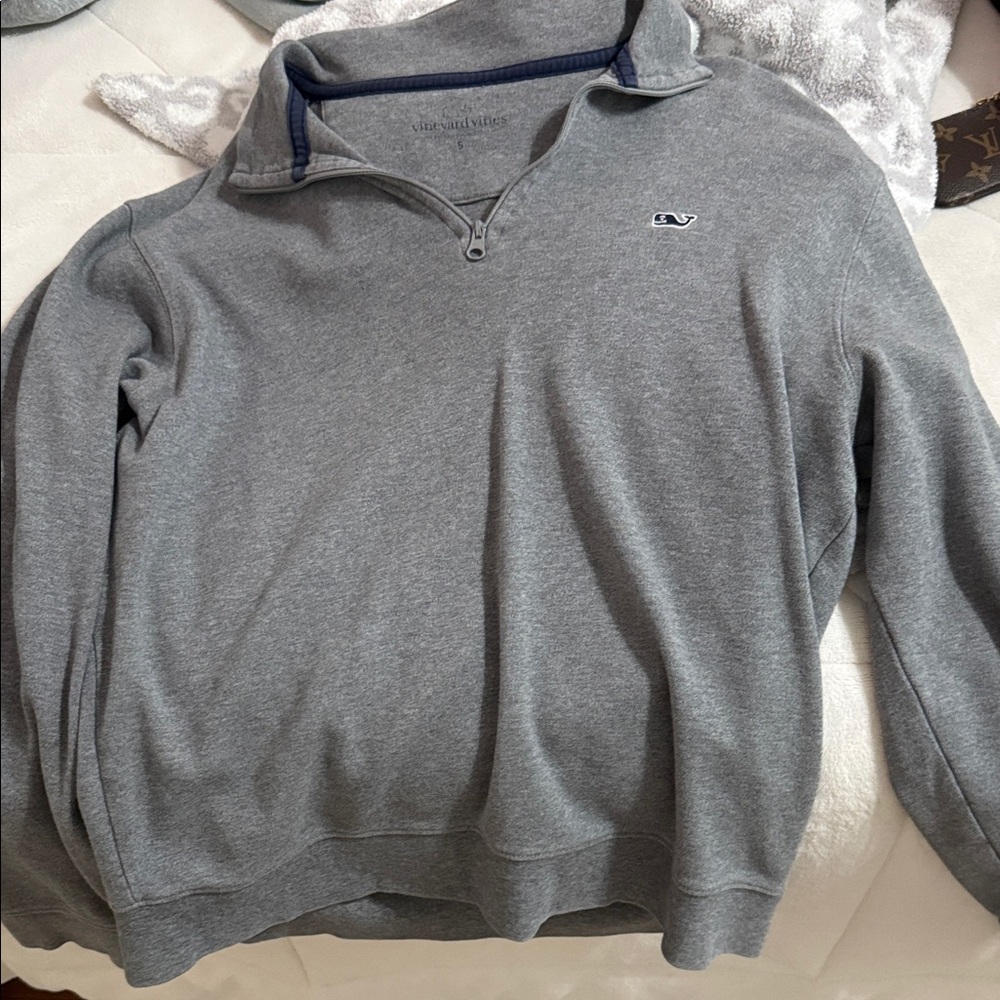Vineyard Vines Gray Half-Zip Pullover - image 1